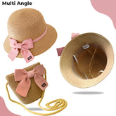 Adorable Hat and Purse Set for Baby Girls (Pink)